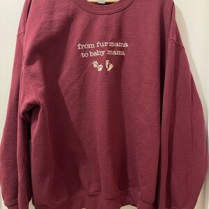 Fur Mama to Baby Mama Crew Neck Sweater